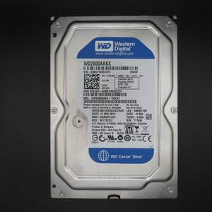 【中古動作品】Western Digital 3.5インチHDD SATA(Serial ATA) 250GB WD2500AAKX-753CA1 使用時間 2984時間