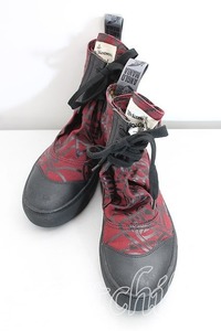 Vivienne Westwood / オーブ総柄ハイトップスニーカー 35 赤 H-24-06-09-082-sh-IN-ZH