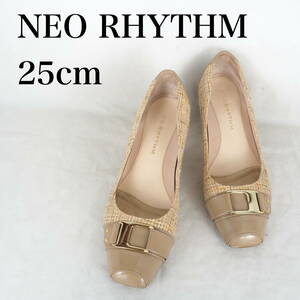 MK4487*NEO RHYTHM*ネオリズム*レディースパンプス*25cm*ベージュ