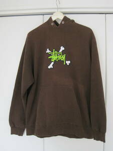 レア　アメリカ製　90s 紺タグ OLD STUSSY ステューシー クロスボーン　パーカー　S