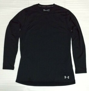 ☆UNDER ARMOUR アンダーアーマー 長袖Tシャツ サイズLスポーツ ロング ティー ストレッチ ブラック黒色グレイGLAYフリース スウェットCOLD