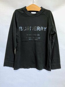 【送料込】【男の子用】BURBERRY バーバリー ホースフェリープリント カットソー 140cm 10Y ブラック 綿100% 長袖 キッズ s3406127