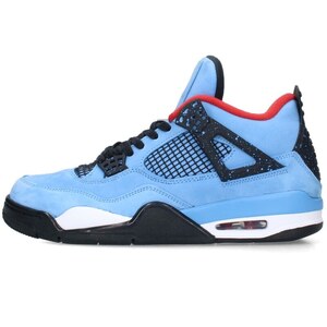 ナイキ スニーカー AIR JORDAN 4 RETRO TRAVIS SCOTT CACTUS JACK 27.5cm エアジョーダン4レトロカクタスジャックスニーカー 中古 OM10