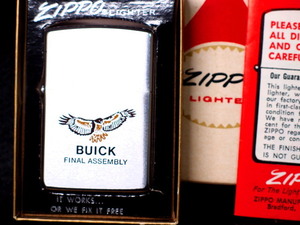 ビンテージ 新品ZIPPO 1977年製★BUICK FINAL ASSEMBLY★元箱・インスト有/有名車ブランド/激レア/超美品/Nice Graphics/コレクタブル