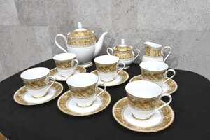 tr249139 ノリタケ Noritake 75周年記念 ダイヤモンドコレクション 洋食器 まとめ 金彩 カップ ソーサー ティーポット シュガーポット 希少