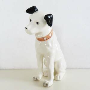 T07 Victor ビクター犬 ニッパー 約25cm 置物 陶器 インテリア 昭和レトロ ヴィンテージ