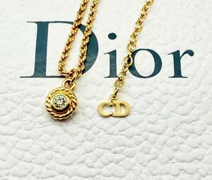 蘇や(PKY100) アクセサリー　Dior　ディオール　ChristianDior　ネックレス　サークル　中古品　コンパクトサイズ