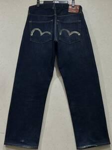 ※EVISU エヴィス エビス No3 LOT 2001 カモメペイント デニムパンツ 日本製 濃紺 32 　　　　　　　　　 BJBC.I