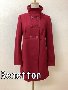 ベネトン (Benetton) ウールブレンドコート カーマインレッド サイズ42