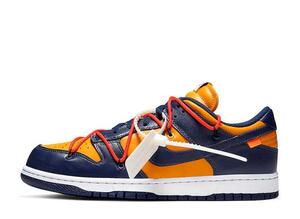 Off-White Nike Dunk Low LTHR "University Gold/Midnight Navy/White" 26.5cm CT0856-700