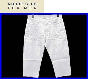 新作春夏★48(86cm)★\16500〓NICOLE CLUB FOR MEN ニコル〓ガムストレッチヘリンボン　クロップドパンツ