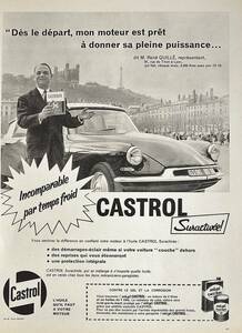 稀少！1960年代Castrol広告/シトロエン DS/Citroen/フランス車/X