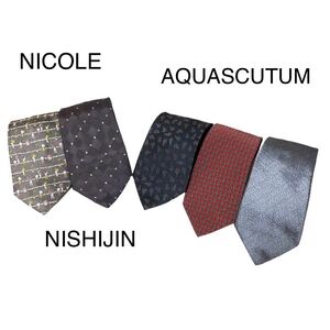 ネクタイ　5本セット　NICOLE AQUASCUTUM NISHIJIN