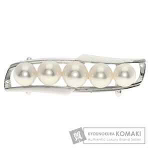 MIKIMOTO ミキモト パール 真珠 帯留め K14ホワイトゴールド レディース 中古