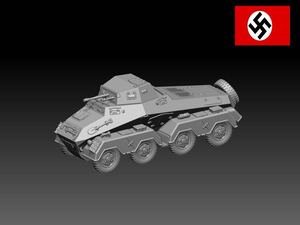 HINODE 1/144 レジンキット未塗装 WW2 ドイツ軍 偵察用8輪重装甲車 ワールドタンクミュージアム 241019