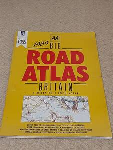 ROAD ATLAS 1989 BRITAIN　ロードアトラス　ロードマップ　1989年　英国