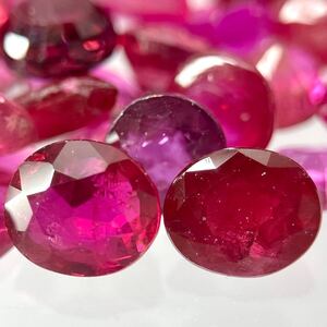 1円〜!!［天然ルビーおまとめ50ct］d 約10g ルース 裸石 宝石 ジュエリー jewelry コランダム corundum ruby 紅玉 カボション w3ゆ2