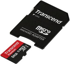 【Transcend】『トランセンドジャパン microSDXCカード 64GB Class10 UHS-I対応 TS64GUSDU1PE 無期限保証』