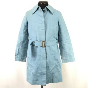 SHIPS/シップス★ライナー付き/ステンカラーコート【レディースS/blue/青】ベルト付き/Coat/Jacket/Jumper◆BH704