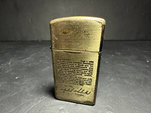 ★コレクター必見！！ ZIPPO E V ジッポライター メッセージ オイルライター ゴールドスリム お洒落 雑貨 小物 タバコグッズ V439