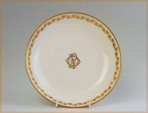 　　セーブル　　=　豪華金彩・DISH 18cm　・　White 　(1級品)