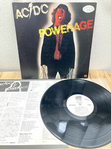 レア 見本盤 白ラベル 歌詞カード AC/DC / パワーエイジ POWERAGE レコード LP P-10533A 悪徳の街 地獄のロックンロール