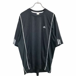 adidas 半袖 ロゴ Tシャツ Lサイズ アディダス ブラック スポーツ 古着卸 アメリカ仕入 t2408-4113