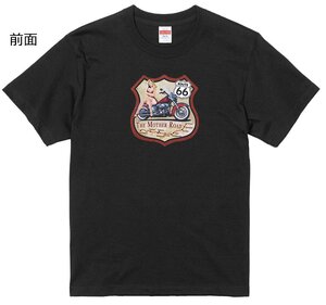 ホットロッド バイグ柄 Tシャツ 黒 Ｐ ルート66 アメカジ レトロ アメ車 ハーレー アメリカン チョッパー オールディーズ