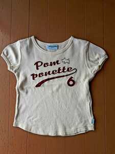 ★　pom ponette 　ポンポネット110（5）　　白の半袖Tシャツ　　　★