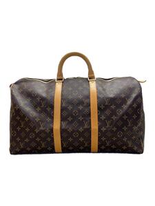 LOUIS VUITTON◆キーポル・バンドリエール50_モノグラム・キャンバス_BRW/PVC/BRW/モノグラム