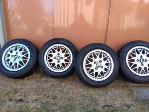 E117 希少BBS491美品セット185/60R14ロードスターフィット等100