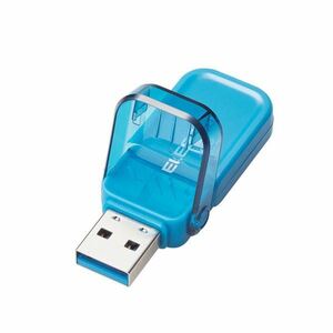 【新品】エレコム USBメモリー USB3.1（Gen1）対応 フリップキャップ式 64GB ブルー MF-FCU3064GBU