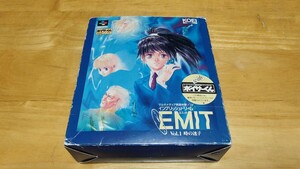 ★SFC「エミットVol.1時の迷子(EMIT)」箱・取説・ハガキ・CD・ボイサーくん付き/KOEI/SUPER FAMICOM/英語学習ソフト/レトロゲーム★