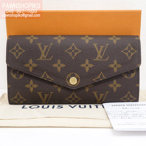 ルイヴィトン LOUIS VUITTON モノグラム ポルトフォイユ・サラ／二つ折り長財布 M62234 フューシャ RFID 新品同様 [質イコー]