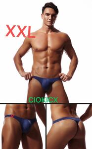 新品　メンズ　 XXLサイズ CIOKICX 触り心地超いい　ネイビー　ぴったり　もっこり　エロセクシー　ワイルド　Tバック ストレッチ ショーツ