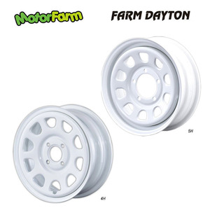 送料無料 モーターファーム FRAM DAYTONA (WH) 5J-14 +42 4H-100 (14インチ) 4H100 5J+42【1本単品 新品】