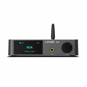 LOXJIE A30 パワーアンプ HI-FI ステレオ デジタルアンプ DAC ヘッドホンアンプ 一体「MA12070」アンプIC搭載/EQ・