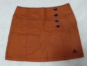 ★美品★le coq sportif♪ゴルフウェア　スカート　ブラウン　Sサイズ(大きめ)　ルコックスポルティフ ゴルフ★