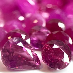 ★天然ルビーおまとめ30ct★j 裸石 宝石 ruby コランダム 紅玉 jewelry corundum ジュエリー ①