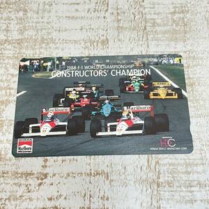 BF24【テレカ】未使用　1988　F-1 WORLD CHAMPIONSHIP CONSTRUCTORS