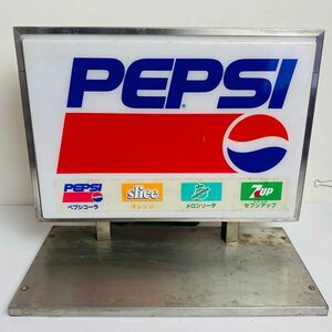 PEPSI ペプシ 電飾看板 ディスプレー 点灯 ディスプレイ 卓上 看板 ライト 両面 ペプシコーラ 非売品