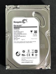 【送料無料】 ★ 2TB ★　ST2000DM001　/　Seagate　【 使用時間：14 ｈ 】稼働極少 3.5インチ内蔵HDD SATA　ST2000DM001-1CH164　FW:CC44