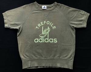 90s アディダス 両V ガゼット 半袖 スウェット Tシャツ トレフォイル　　デサント adidas 90年代 オールド ヴィンテージ ビンテージ 玉7381