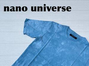 ☆送料無料☆ nano universe nanoBASE ナノユニバース ナノベース 未使用 半袖 クルーネック Tシャツ メンズ S ブルー トップス 即決