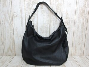 FURLA/フルラ：レザー ショルダーバッグ 肩掛け ブラック レディース 中古/USED