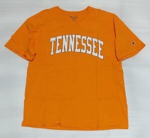 Champion.COM TEEサイズXL(ASIA 2XL)半袖Tシャツ ラバーTENNESSEEプリントAUTHENTICスポーツATHLETICWEARファッション ティー チャンピオン