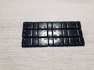 バランスウェイト　180g　3本　黒　ブラック　アルミホイール用　両面テープ　おもり　バランサー　5g10g刻み