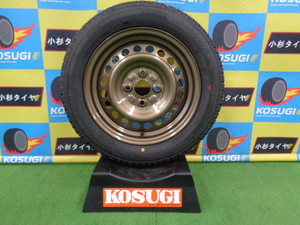 汎用鉄ホイール　4.5J-14　4H100　+45　オールシーズンマックス　AS1　155/65R14　中古セット　神奈川県