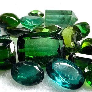 1円〜!!［天然グリーントルマリンおまとめ30ct］j 約6g ルース 裸石 宝石 ジュエリー jewerly green tourmaline w3マ36