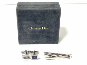 【中古】Christian Dior　ディオール　カフス　タイピン　セット　シルバー